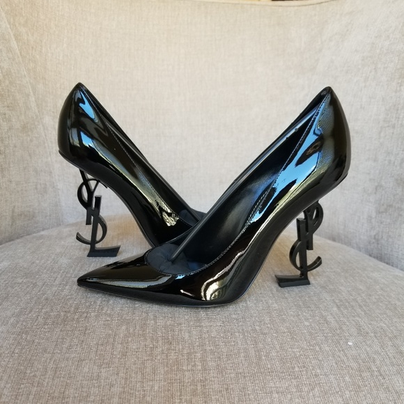NIB Saint Laurent Black Patent Opyum 110 Pumps - Picture 3 of 8